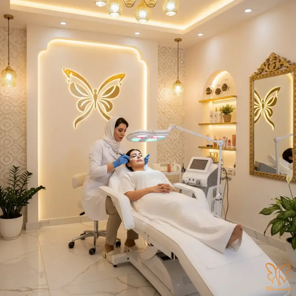 کلینیک تخصصی پوست و مو شاپرک طلایی مشهد