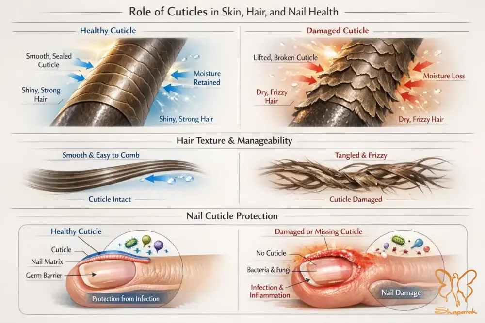 تاثیر مستقیم کوتیکول بر بافت و حالت پذیری مو تاثیر مستقیم کوتیکول بر بافت و حالت پذیری مو