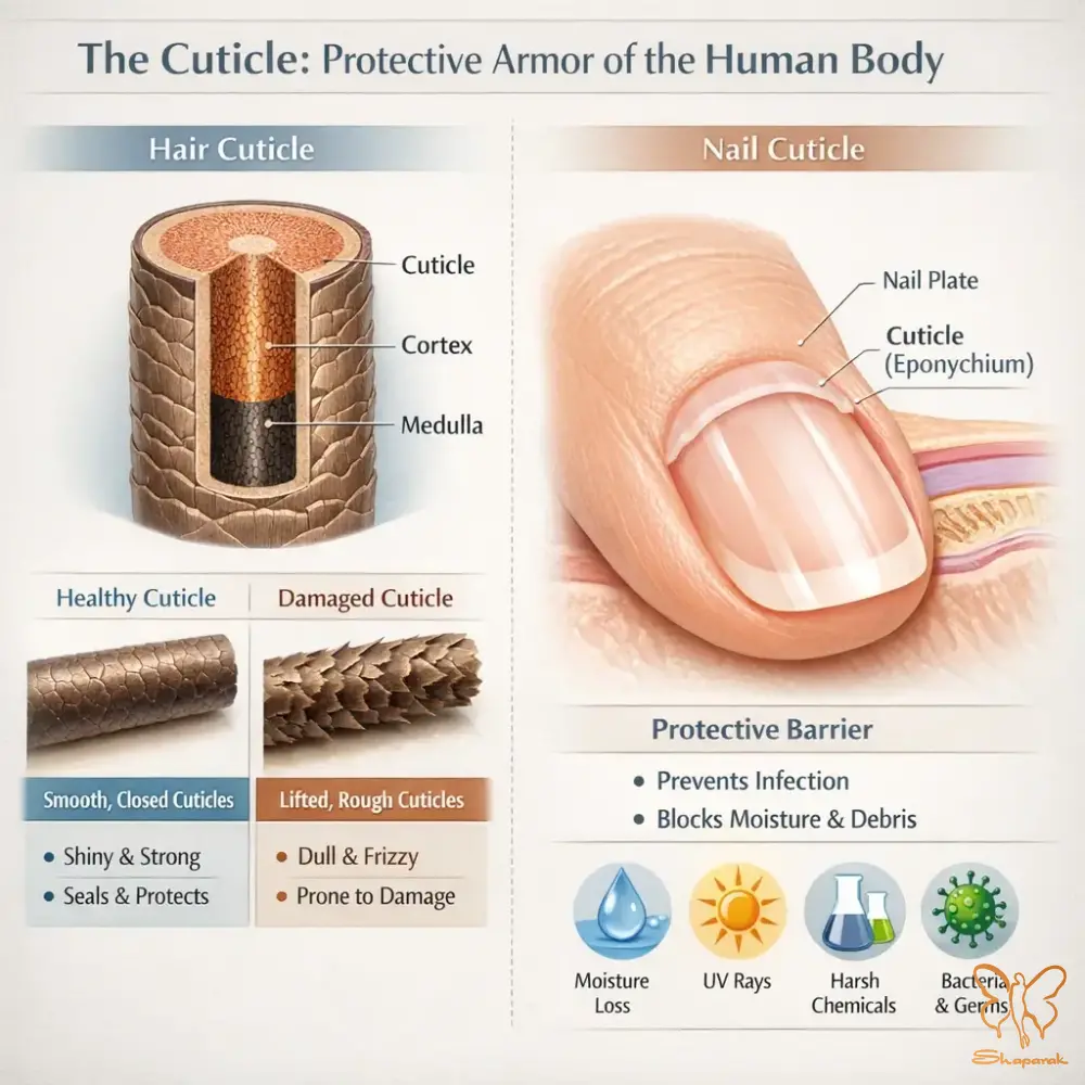 اناتومی مو و ناخن ساختار میکروسکوپی و فعالیت کوتیکول اناتومی مو و ناخن ساختار میکروسکوپی و فعالیت کوتیکول