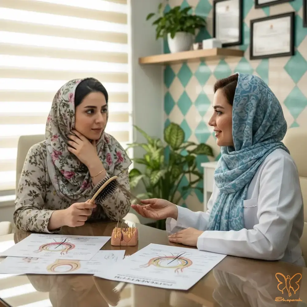  کلینیک تخصصی پوست و مو شاپرک طلایی مشهد