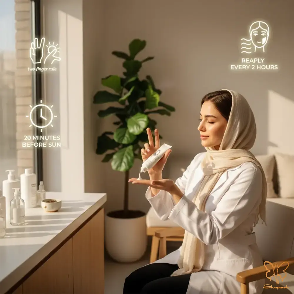 ۴ تمام نواحی پوست را پوشش دهید