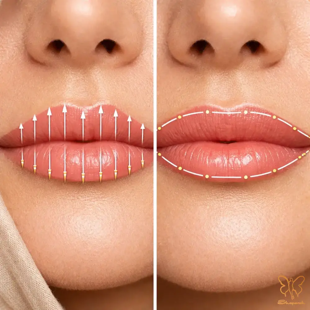 تفاوت در زاویه تزریق و نتیجه نهایی متد M تفاوت در زاویه تزریق و نتیجه نهایی متد M