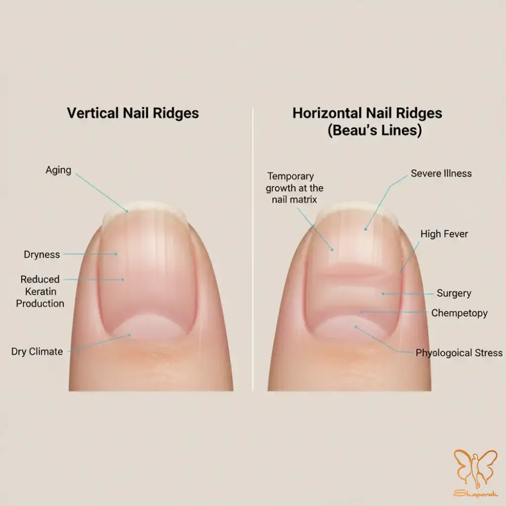 علت موج دار شدن ناخن علت موج دار شدن ناخن