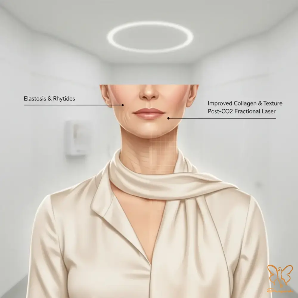 لکهای پوستی روی دکلته