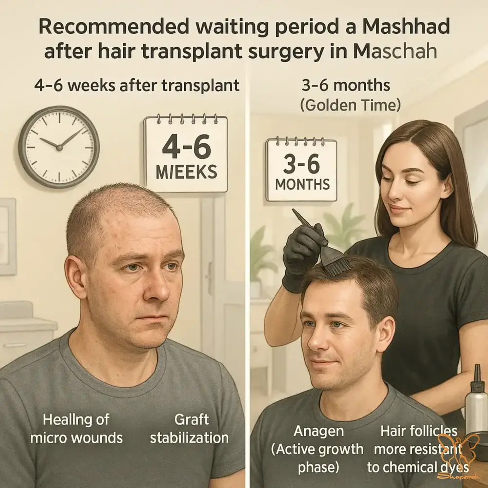 3 تا 6 ماه پس از کاشت مو