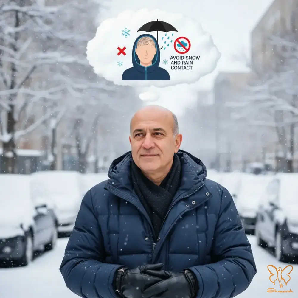 چالشها و مراقبتهای ویژه کاشت مو در زمستان