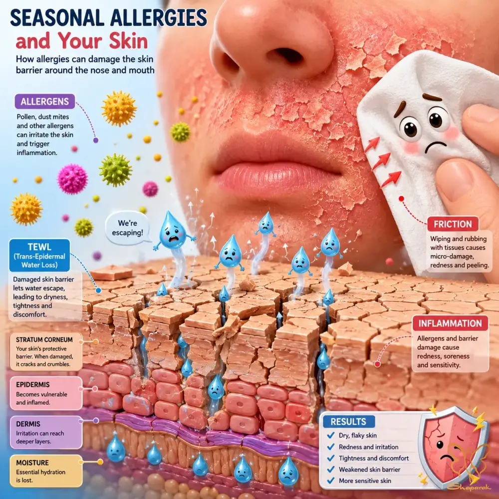 نقش کاهش رطوبت و اختلال در سد دفاعی پوست