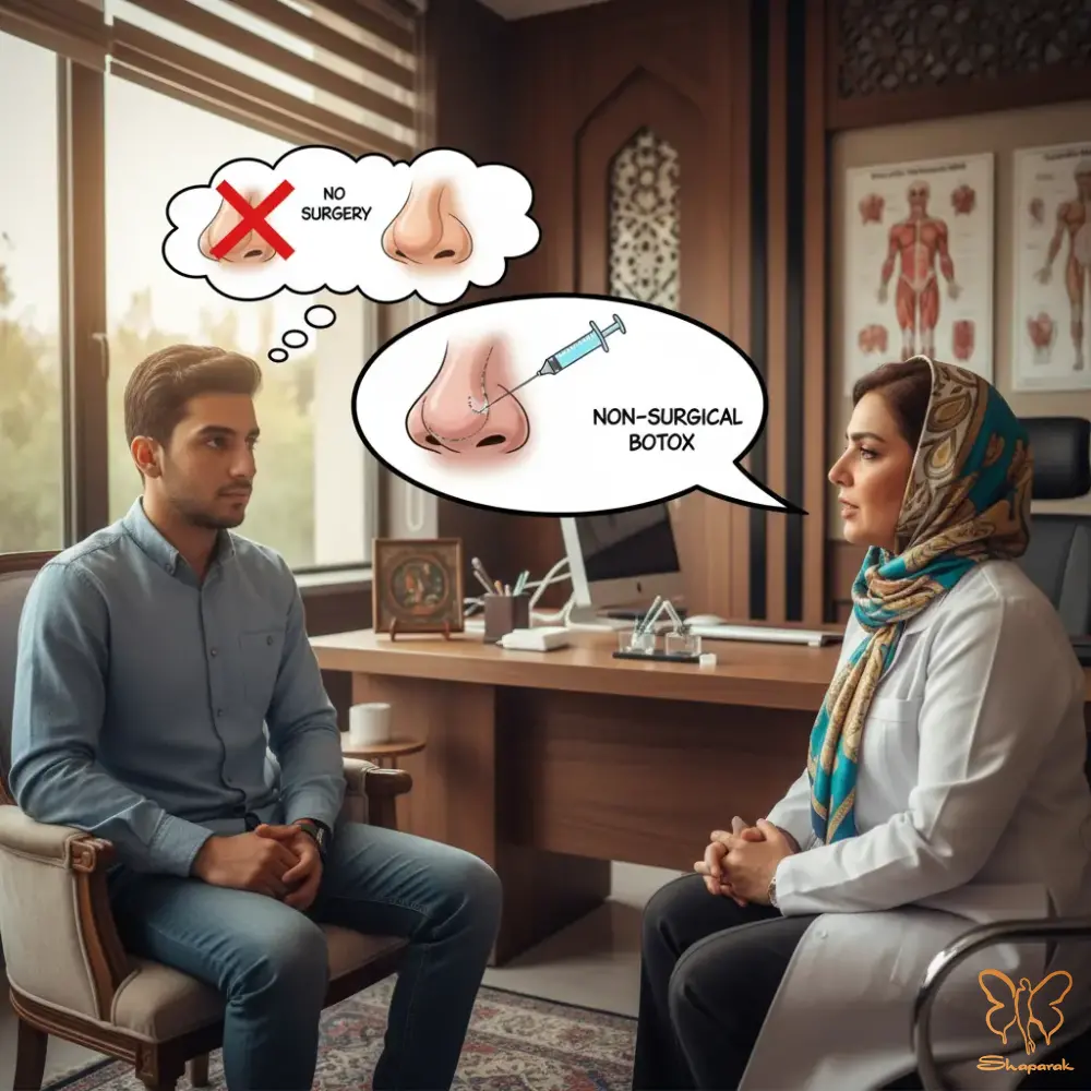 بوتاکس بینی چیست و چگونه بینی را لیفت میکند