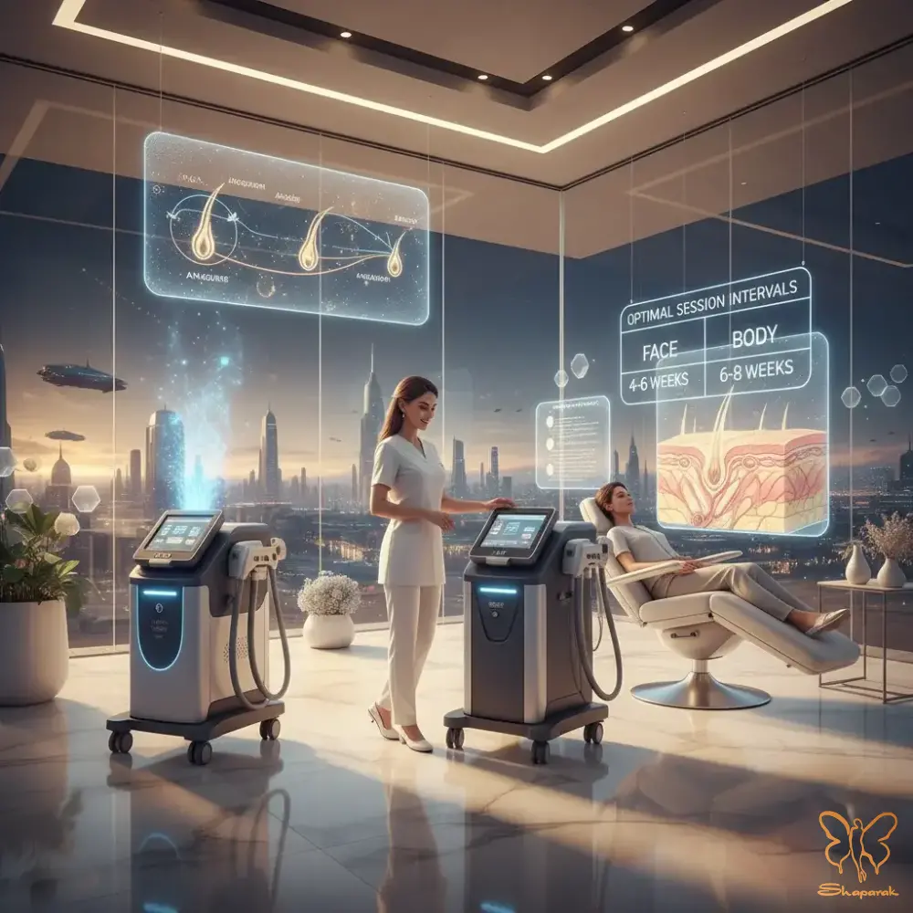 فاصله زمانی مناسب بین جلسات لیزر در مشهد