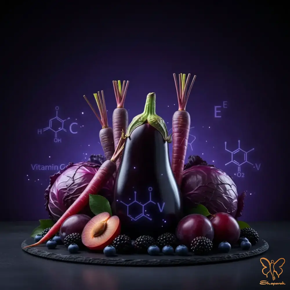 سبزیجات بنفش و آبی مبارزان حرفه ای با پیری پوست&nbsp;