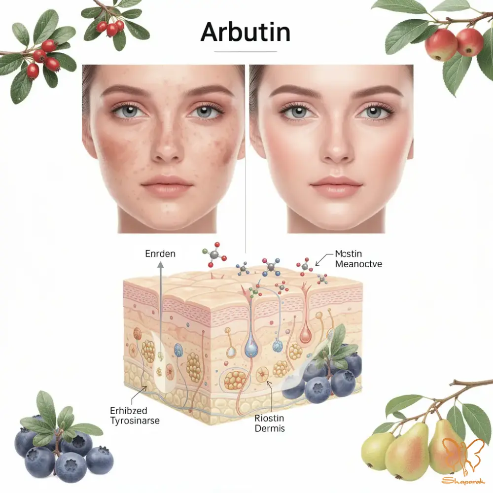 مکانیسم اثر آربوتین بر روی لکها مکانیسم اثر آربوتین بر روی لکها