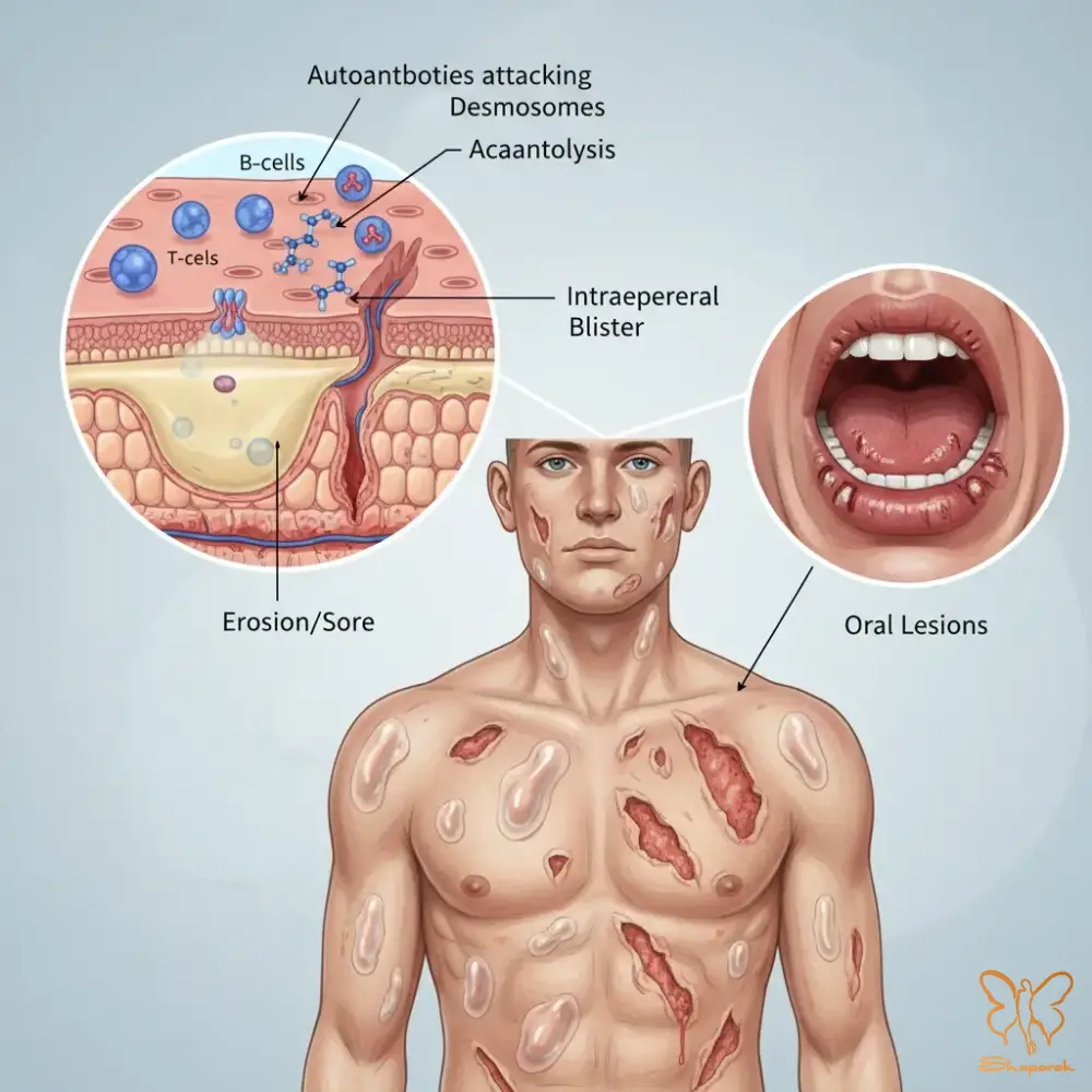 پمفیگوس ولگاریس Pemphigus Vulgaris پمفیگوس ولگاریس Pemphigus Vulgaris