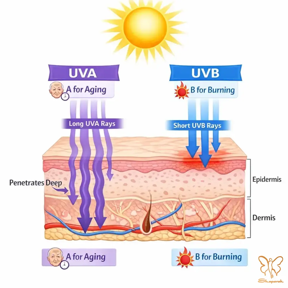 تفاوتهای کلیدی اشعه UVA و UVB چیست