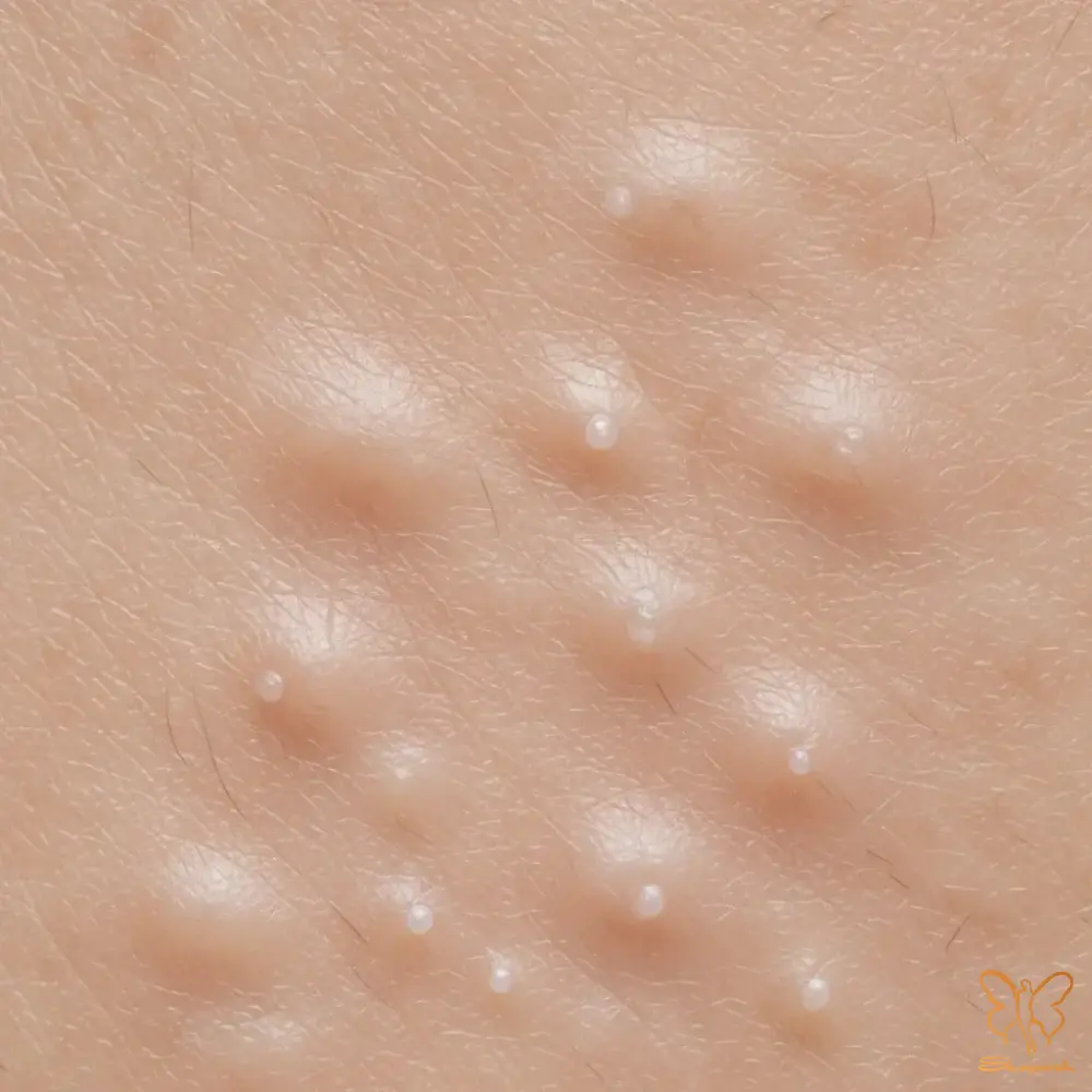 هایپرپلازی سباسه Sebaceous Hyperplasia برجستگیهای زرد رنگ