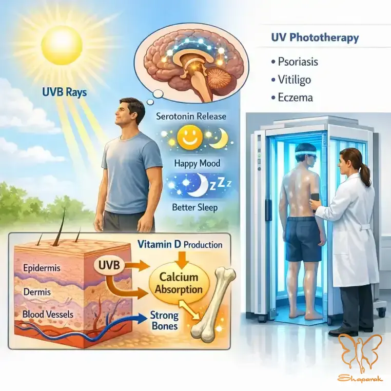 کاربردهای درمانی اشعه UV در پزشکی
