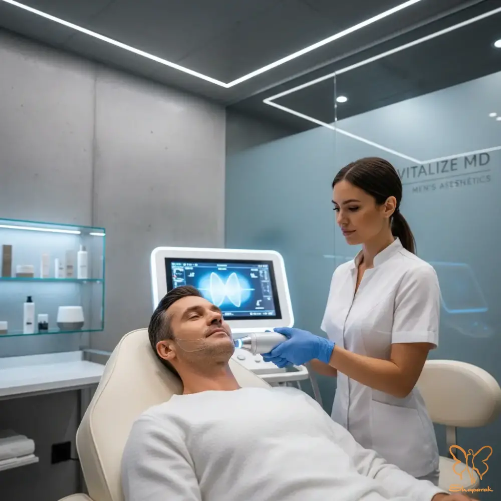 زاویه سازی فک مردانه بدون جراحی