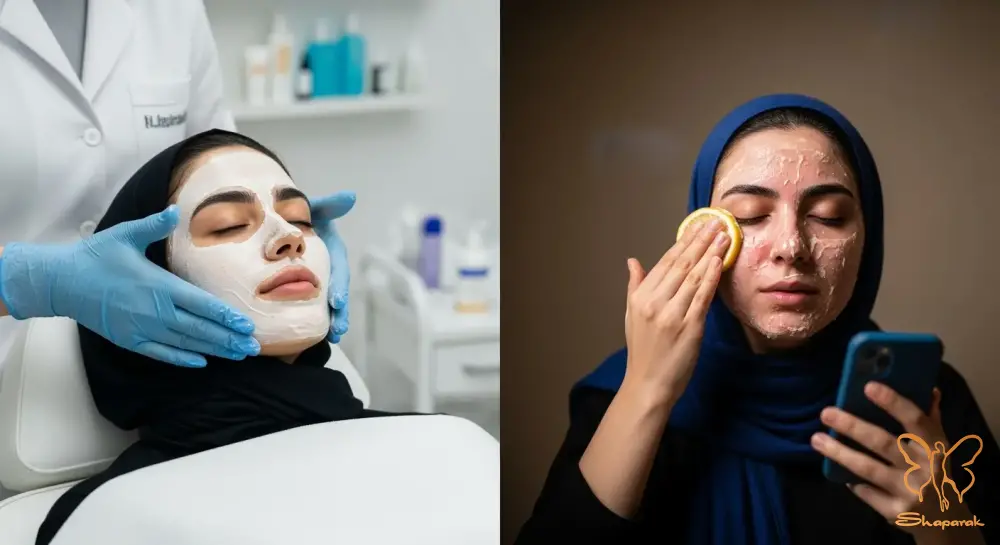 فیشیال و پاکسازی تخصصی پوست آبرسان یا ضد لک 