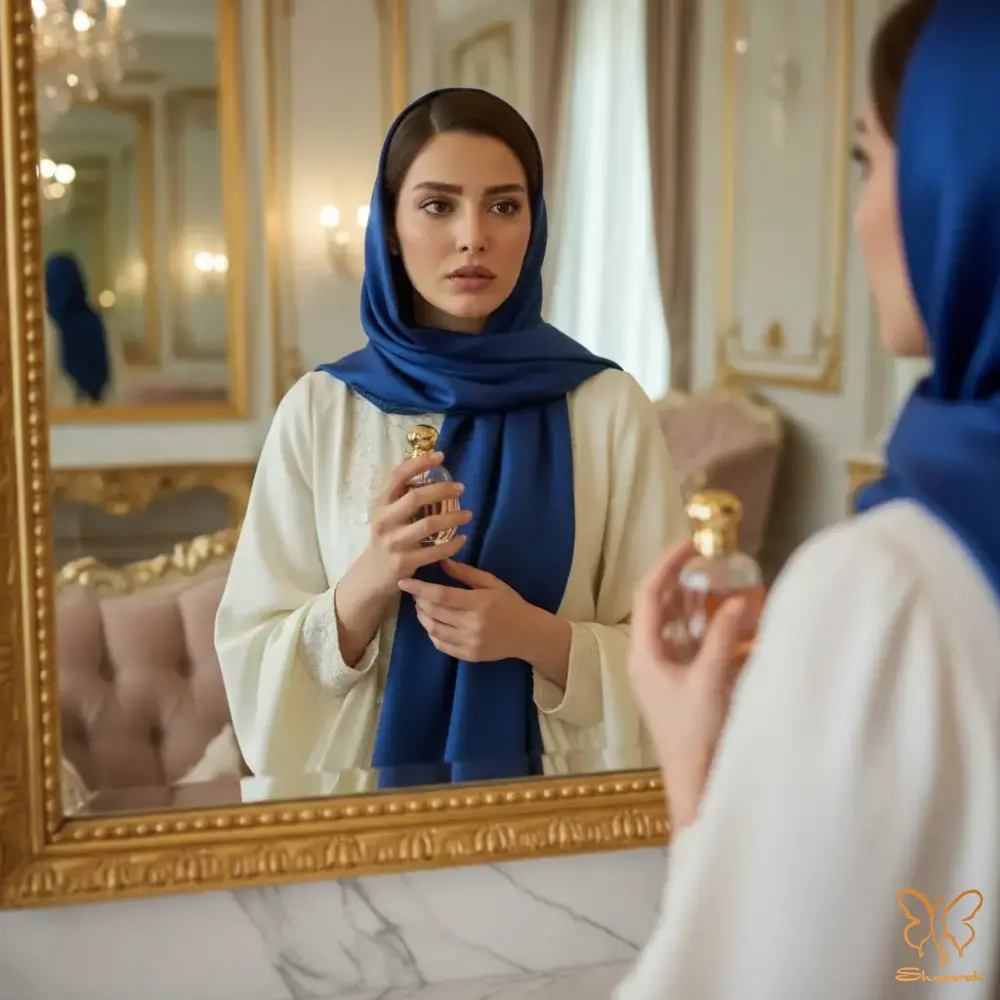 عطر را هرگز مستقیما روی پوست گردن و دکلته اسپری نکنید عطر را هرگز مستقیما روی پوست گردن و دکلته اسپری نکنید