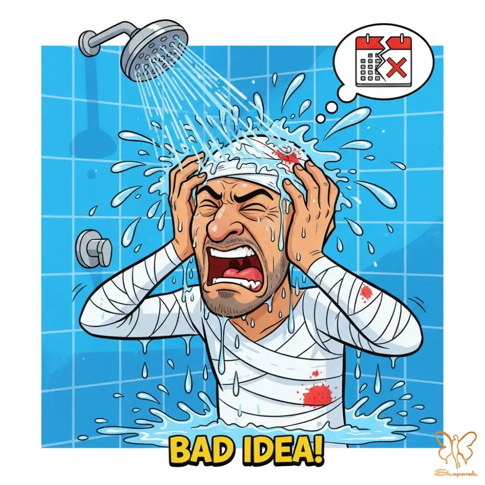 روش صحیح آبکشی سر بعد از کاشت مو در مشهد چگونه است