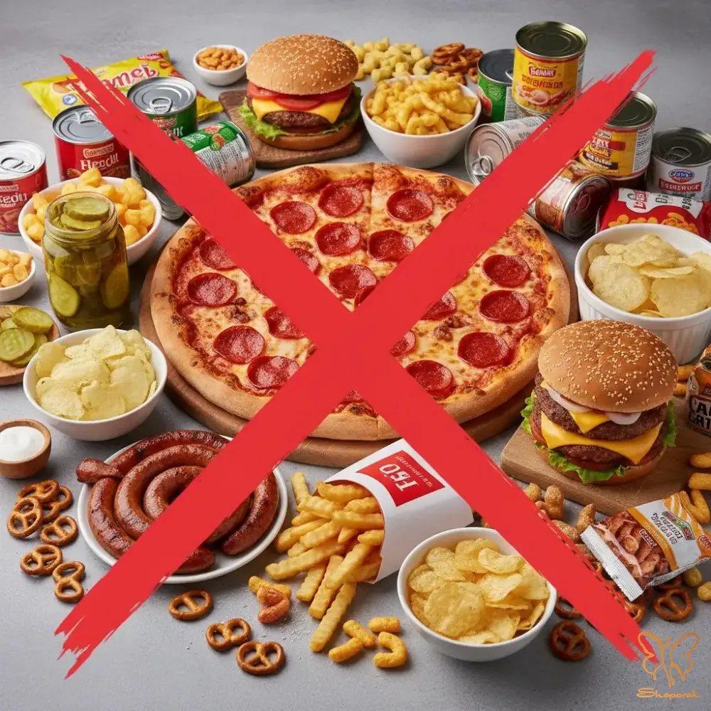 غذاهای ممنوعه برای داشتن صورتی زاویهدار و بدون ورم غذاهای ممنوعه برای داشتن صورتی زاویهدار و بدون ورم