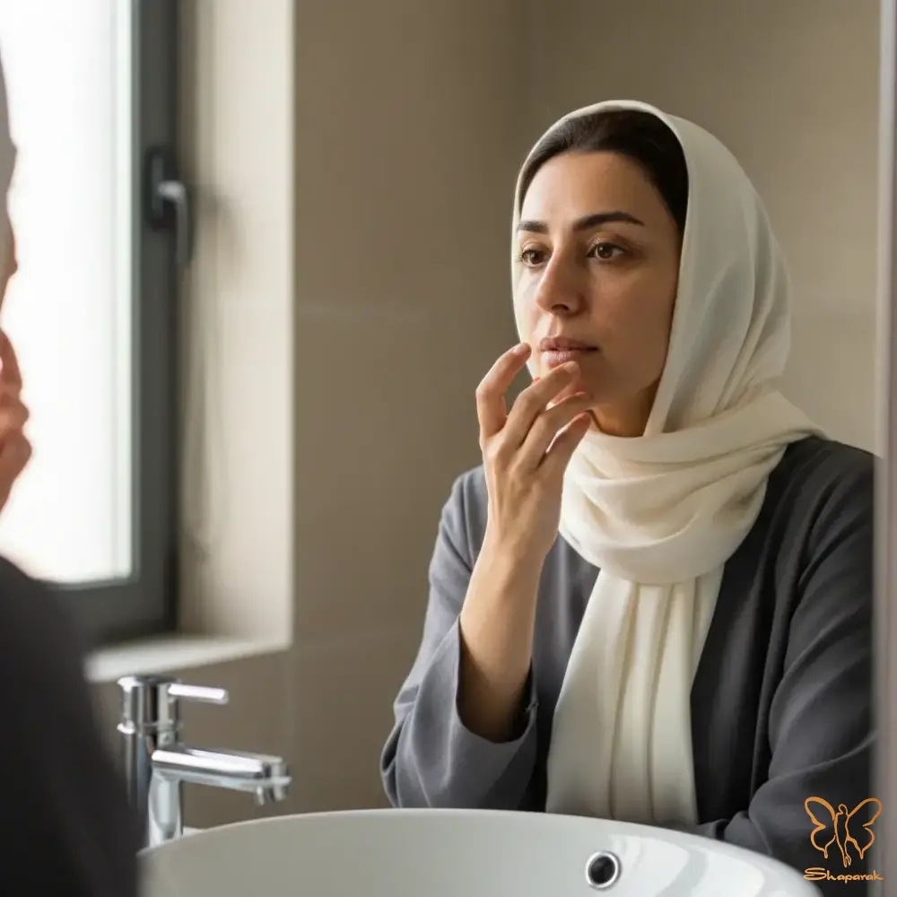 خطوط عمودی بالای لب خطوط عمودی بالای لب