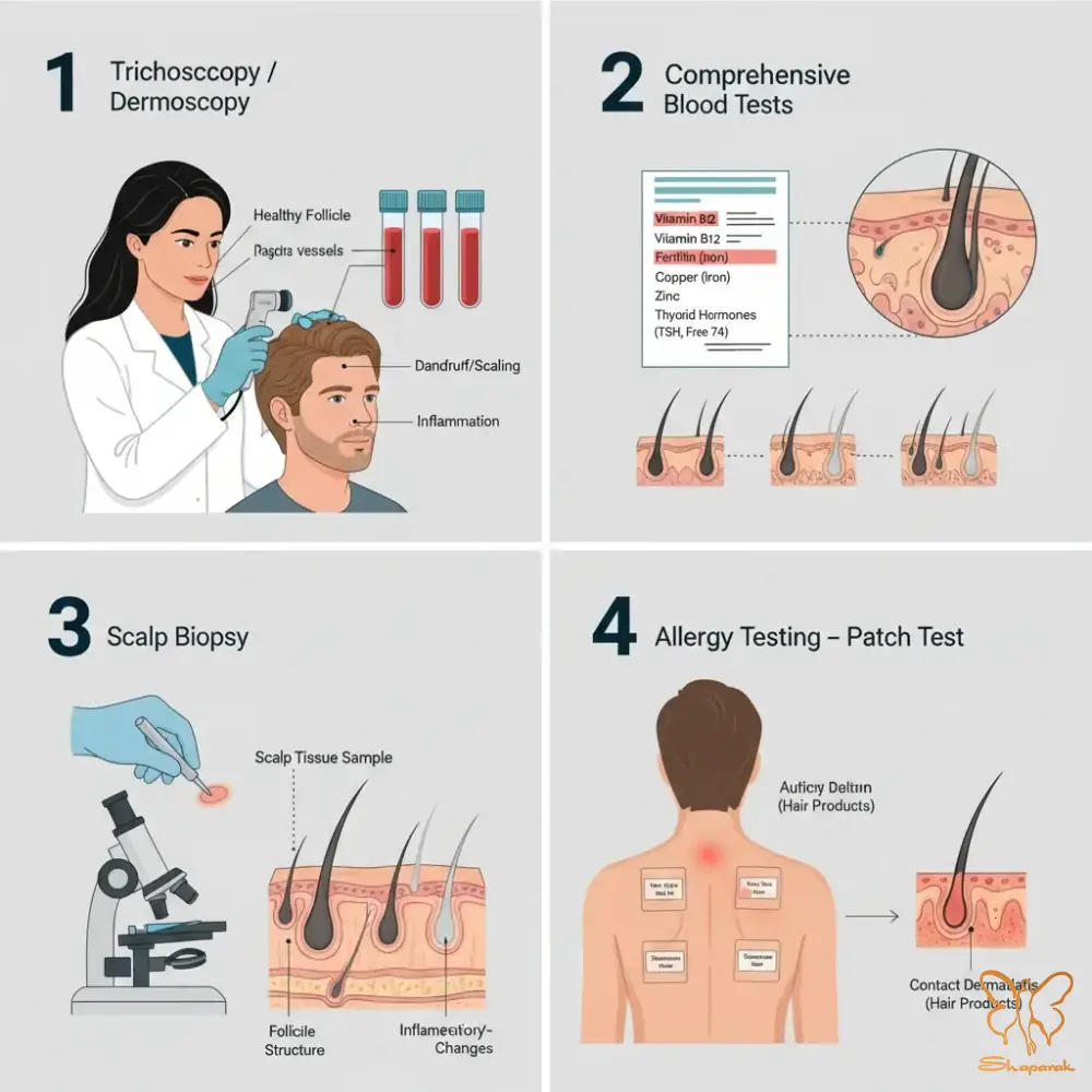 نمونه برداری از پوست سر بیوپسی نمونه برداری از پوست سر بیوپسی
