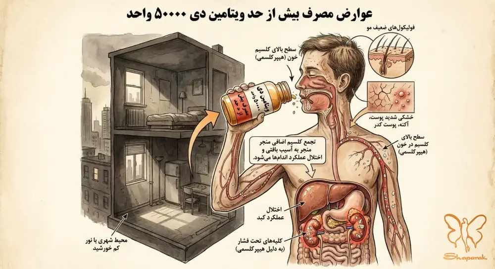 تاثیرات غیرمستقیم مسمومیت ویتامین دی بر زیبایی و طراوت پوست