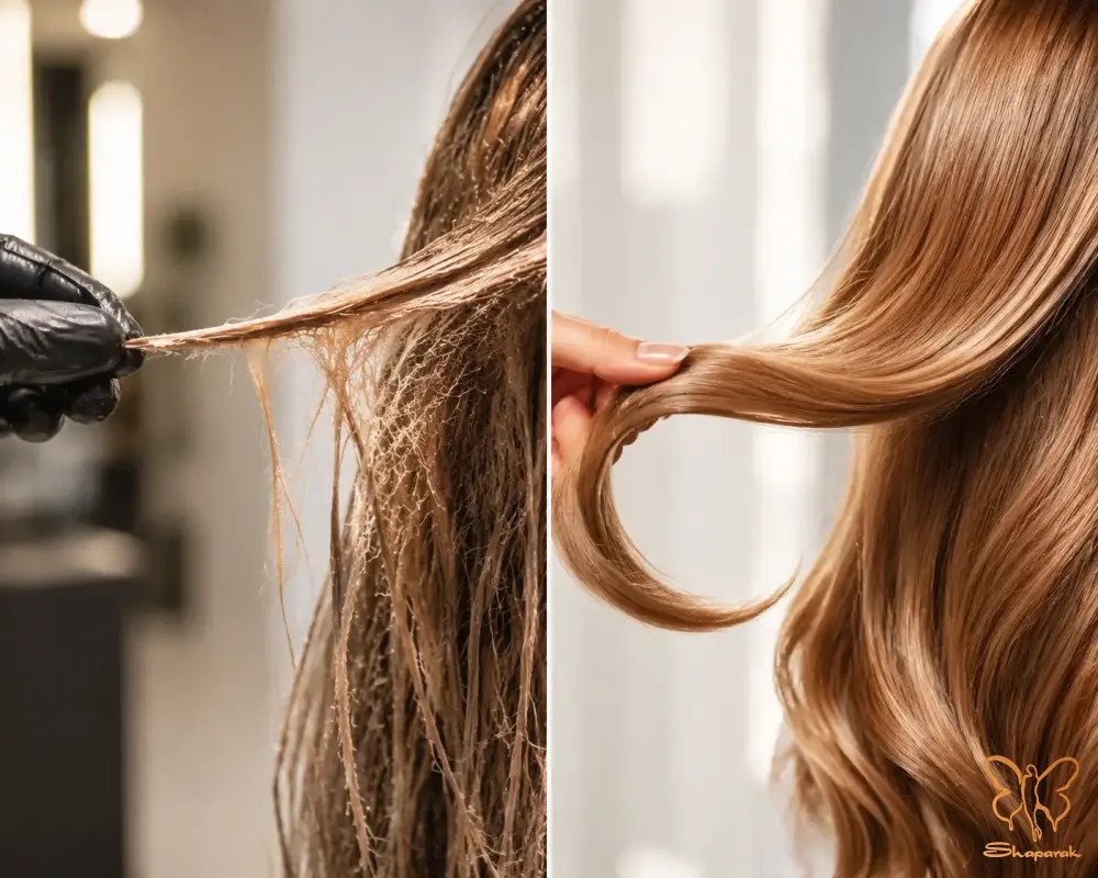 درمانهای تخصصی موی آسیب دیده در کلینیک شاپرک طلایی مشهد درمانهای تخصصی موی آسیب دیده در کلینیک شاپرک طلایی مشهد