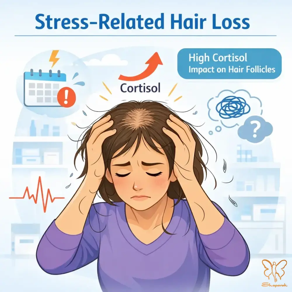 ارتباط کورتیزول با فولیکول مو