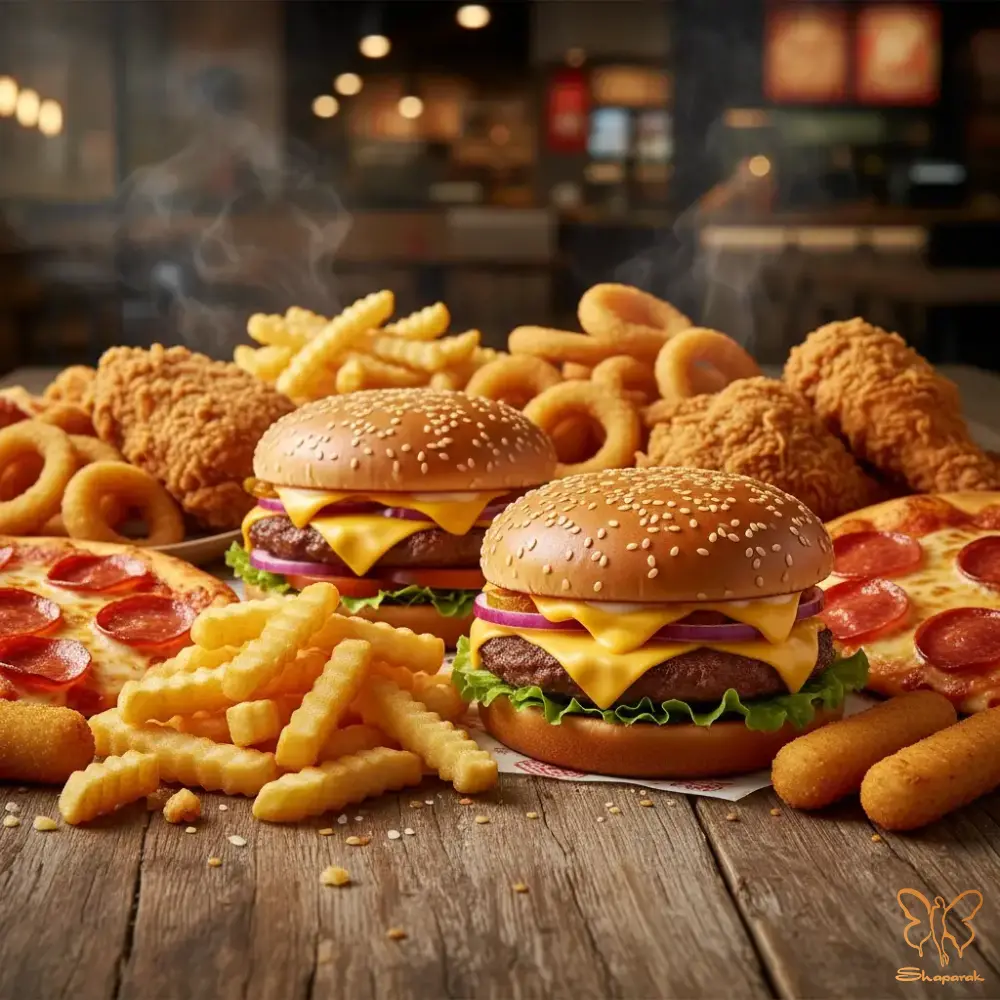غذاهای فرآوریشده پرچرب و فستفودها
