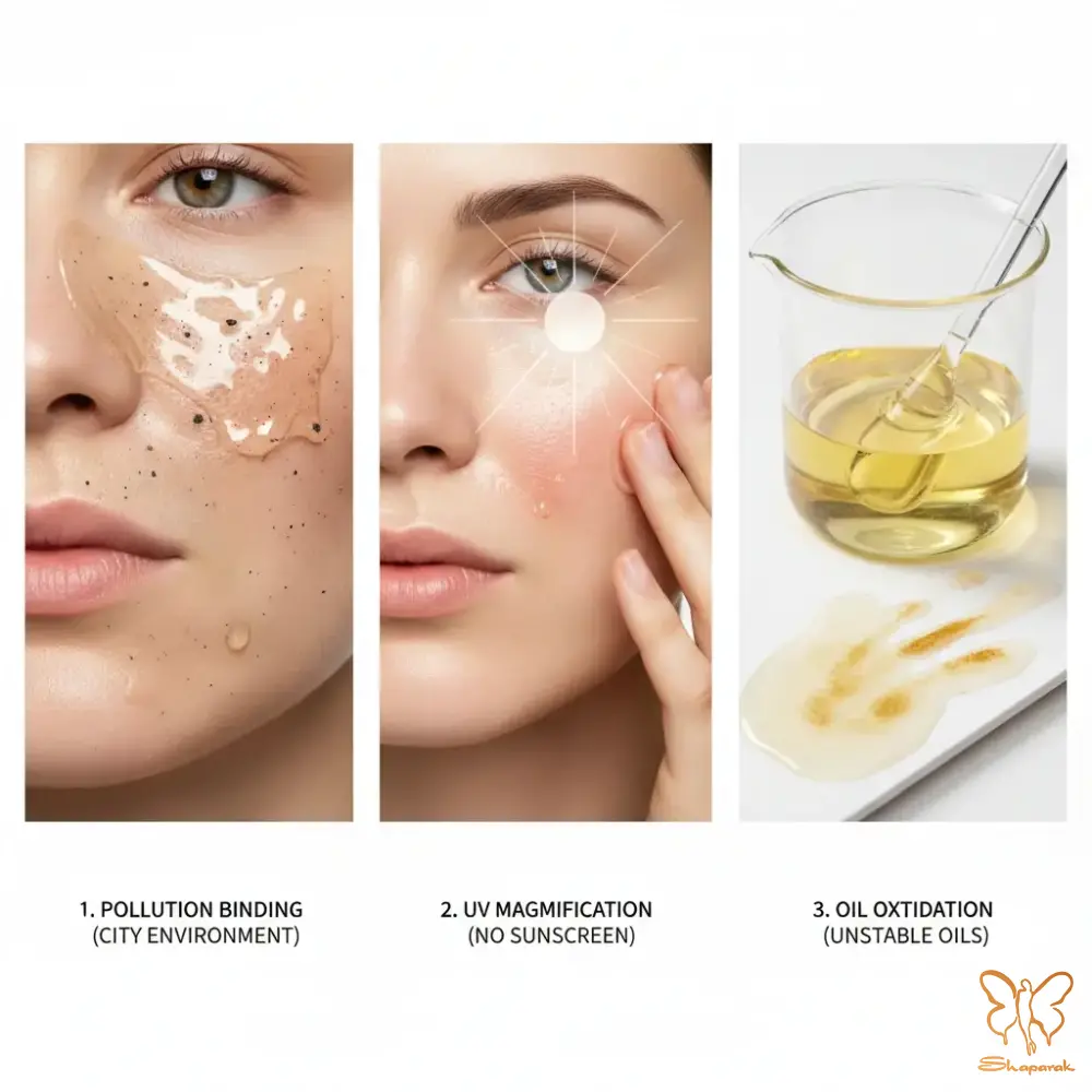 ۳ اکسیداسیون در ترکیب با روغنهای نامناسب ۳ اکسیداسیون در ترکیب با روغنهای نامناسب