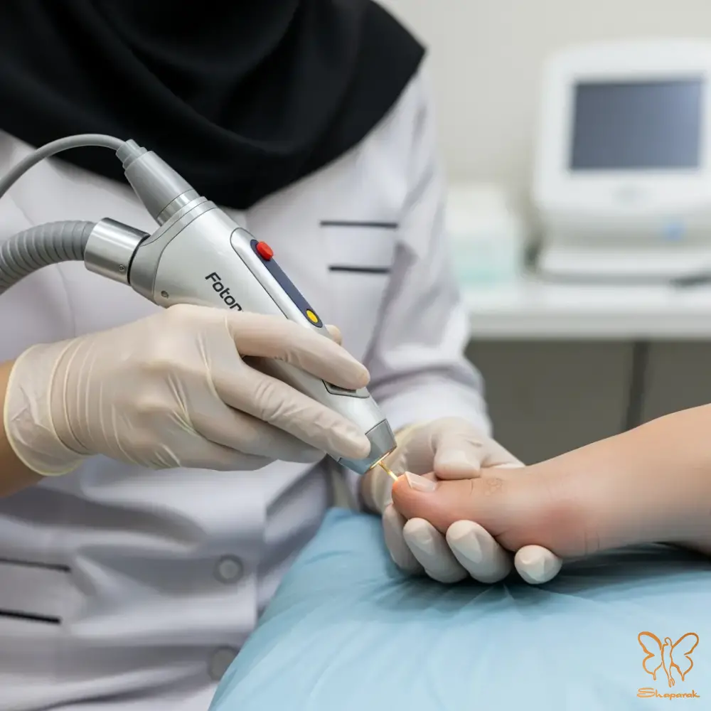 فرآیند انجام لیزر درمانی قارچ ناخن فرآیند انجام لیزر درمانی قارچ ناخن
