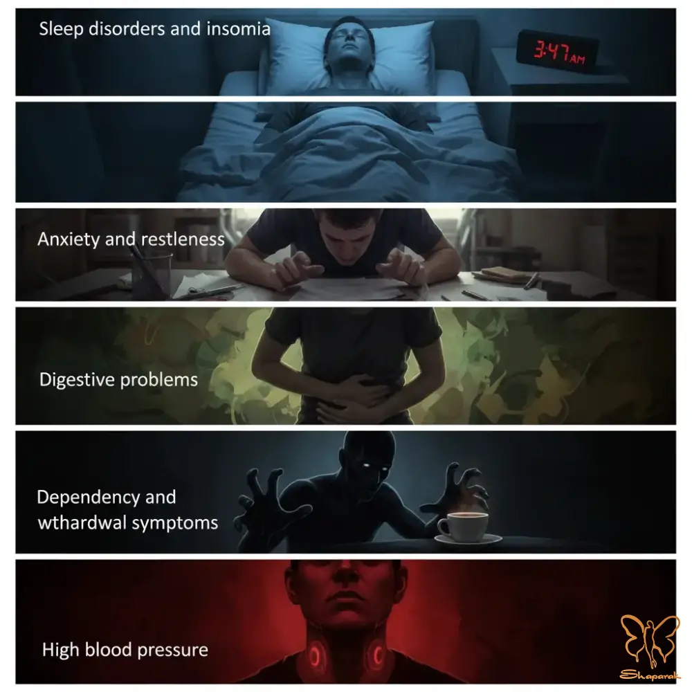 خطرات و عوارض جانبی مصرف بیش از حد کافئین خطرات و عوارض جانبی مصرف بیش از حد کافئین