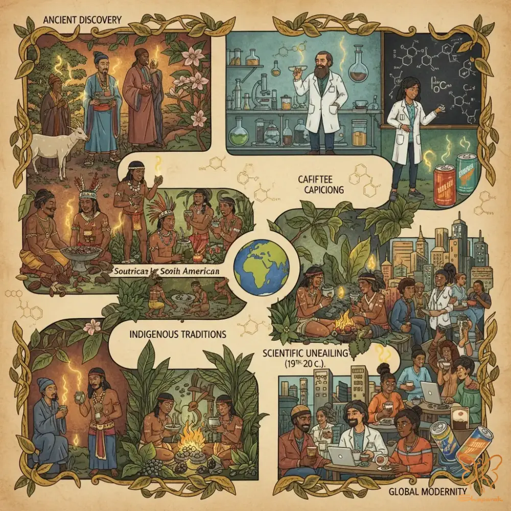 تاریخچه مختصر و منابع تولید کافئین تاریخچه مختصر و منابع تولید کافئین