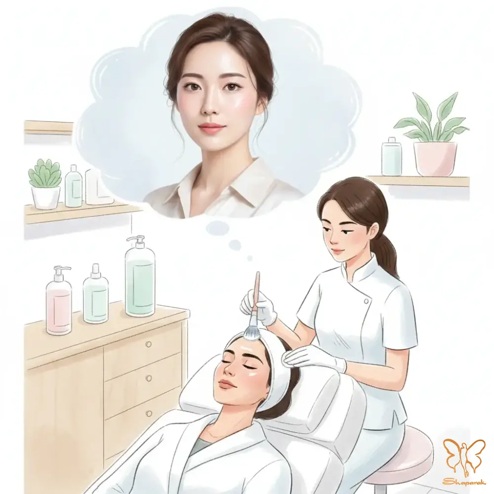 تفاوت تیغ زدن خانگی با درماپلنینگ در کلینیک شاپرک
