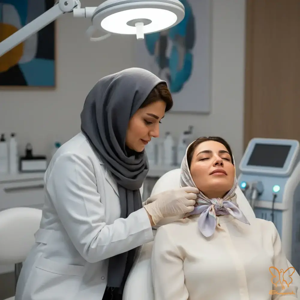 راز شفافیت پوست گردن با تزریق مزوتراپی ضد لک در کلینیک شاپرک طلایی مشهد راز شفافیت پوست گردن با تزریق مزوتراپی ضد لک در کلینیک شاپرک طلایی مشهد