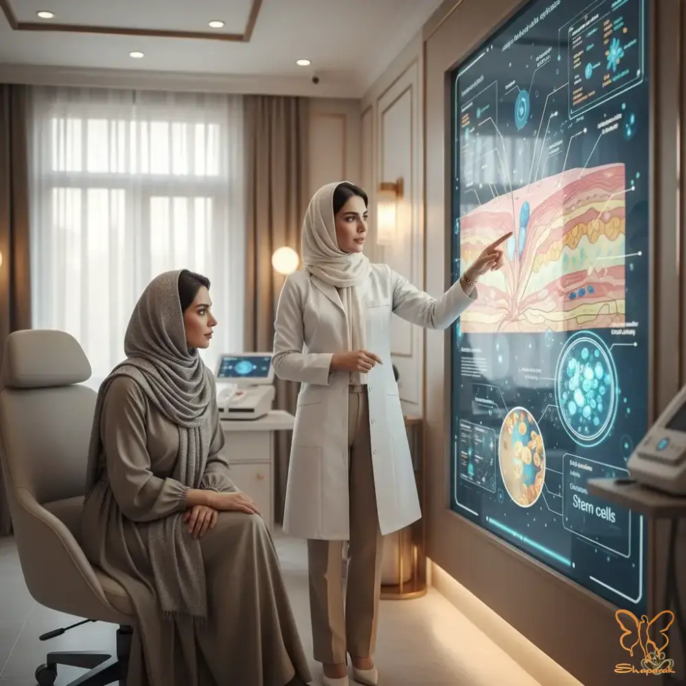 تفاوت پوست سالم با پوست دچار تحلیل سلول های بنیادی