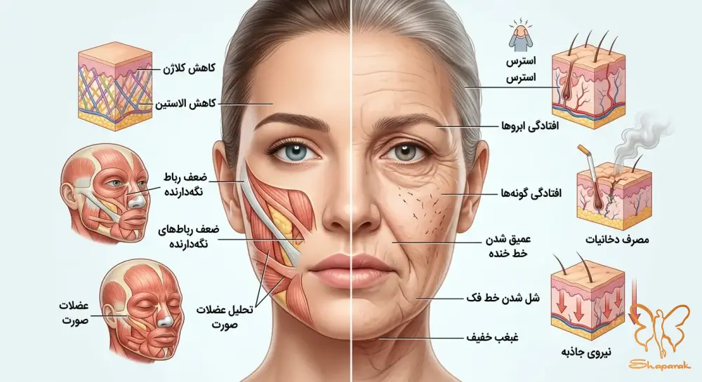 عوامل محیطی و سبک زندگی موثر بر پیری چهره