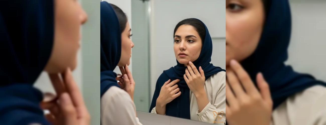 درمان قطعی جوش هورمونی چانه و فک در مشهد | کلینیک شاپرک طلایی