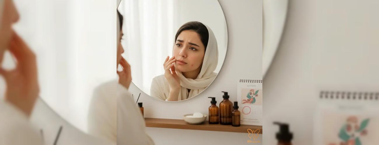 تغییرات پوست در قاعدگی و دوره‌ قبل از قاعدگی؛ از علت تا درمان تخصصی در شاپرک طلایی