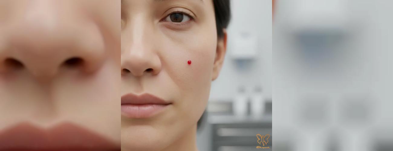حذف خال قرمز (آنژیوم) با لیزر در مشهد | کلینیک شاپرک طلایی