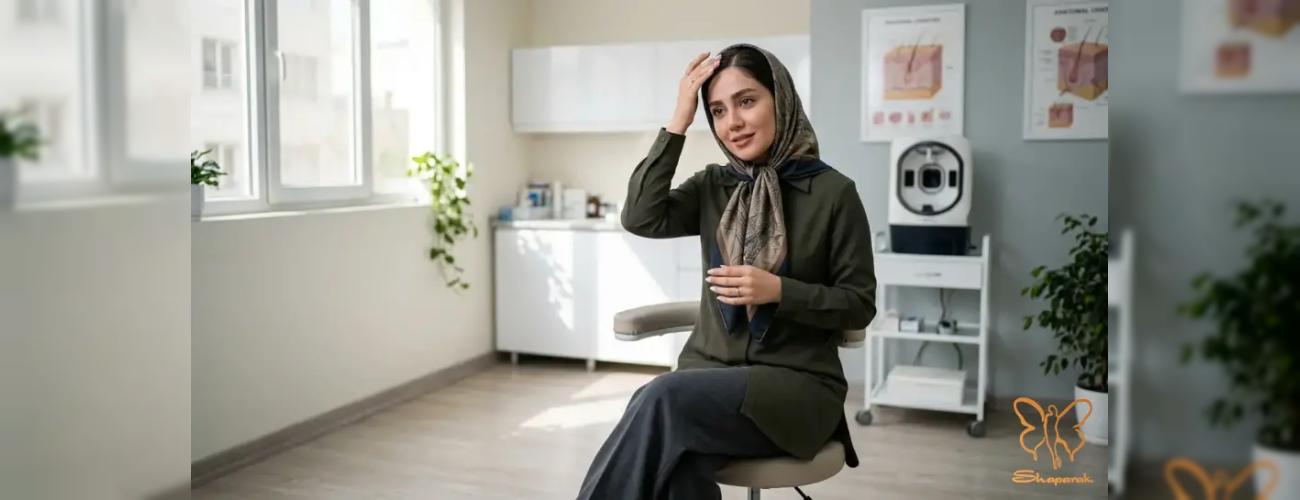 علت درد ریشه مو چیست؟ + راه‌های درمان قطعی در کلینیک شاپرک مشهد