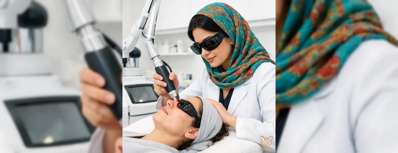 مقایسه لایه برداری با لیزر فوتونا و نیدلینگ گلوکال در کلینیک شاپرک طلایی مشهد