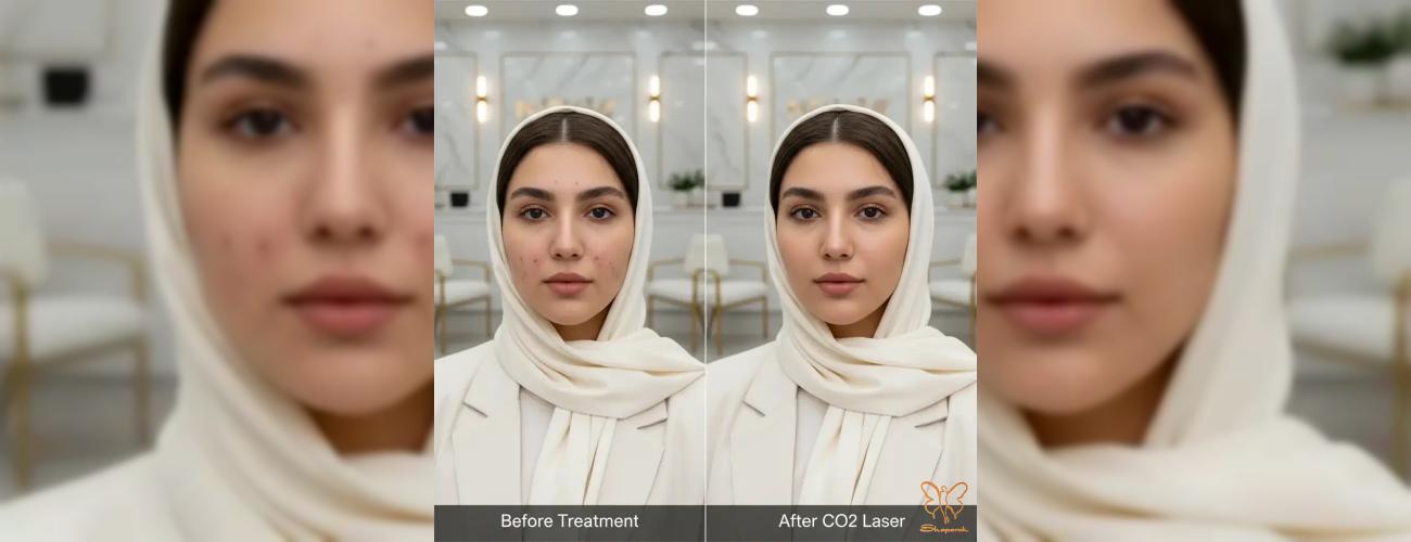 پوست صاف و حذف اسکار با کربن تراپی یا لیزر co2 در مشهد
