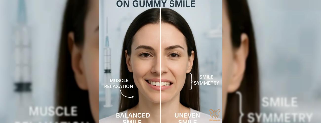عوارض بوتاکس گامی اسمایل: از کج شدن لبخند تا واقعیت‌های علمی کلینیک شاپرک طلایی