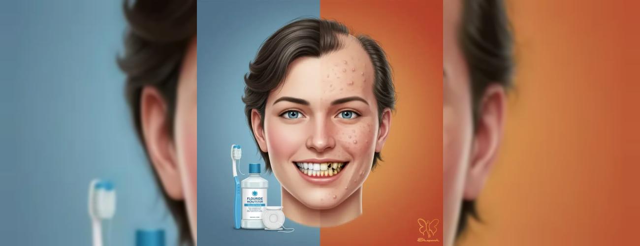 ریزش مو و جوش صورت شما از دندان خراب است؟ ارتباط پنهان سلامت دهان و زیبایی