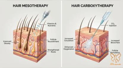 تزریق مزو پلوریال سر یا کربوکسی تراپی سر؟ مقایسه کامل ۲ درمان ریزش مو