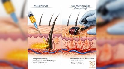 مزو پلوریال یا مزونیدلینگ مو؟ مقایسه کامل ۲ روش برتر درمان ریزش مو در مشهد