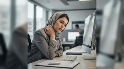 چگونه (وضعیت نشستن) شما پشت میز کار، به غبغب و افتادگی پوست کمک می‌کند؟ 