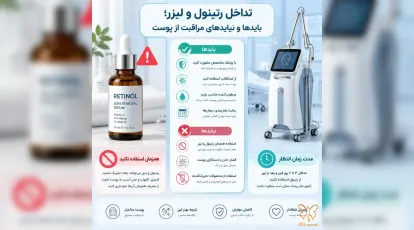تداخل رتینول و لیزر؛ بایدها و نبایدهای مراقبت از پوست در کلینیک شاپرک طلایی مشهد